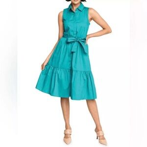 Gibsonlook Sleeveless Teal Dress with Bow‎